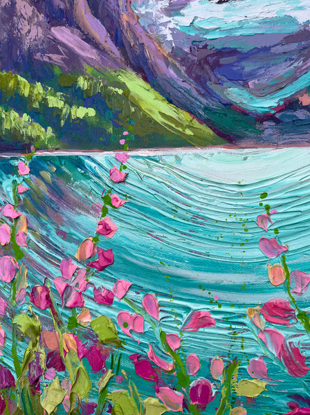 Lake Louise Wildflowers 24x24