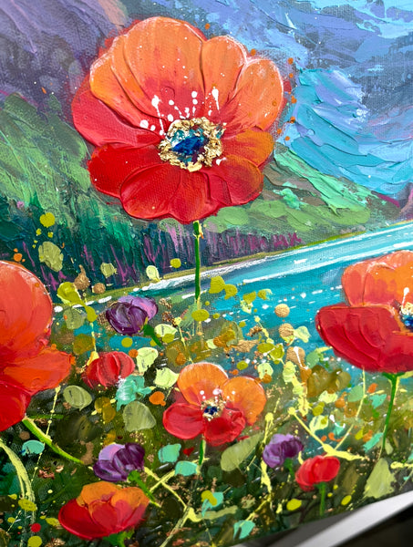 Poppies at Lake Louise 18x24