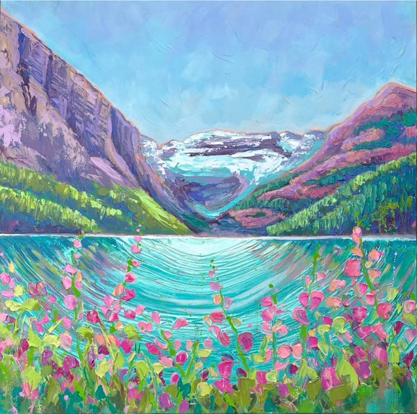 Lake Louise Wildflowers 24x24