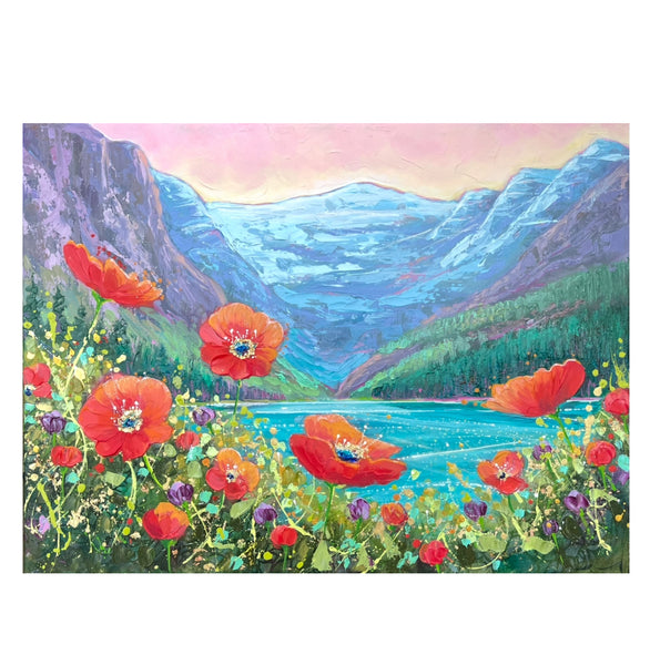 Poppies at Lake Louise 18x24