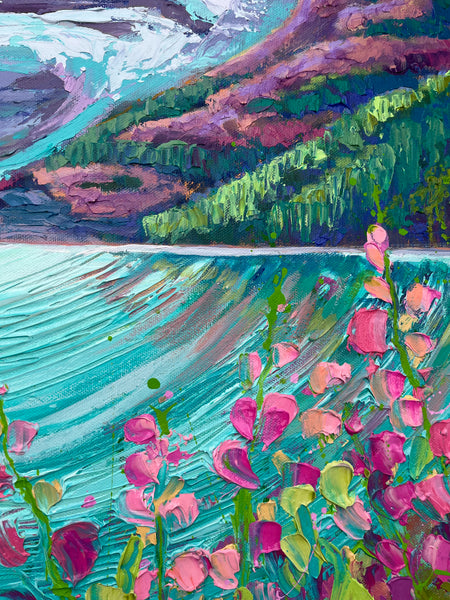 Lake Louise Wildflowers 24x24