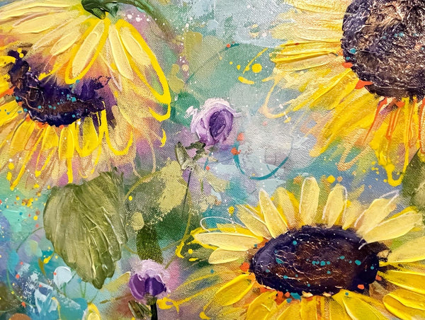 Bursting Sunflowers 36x48