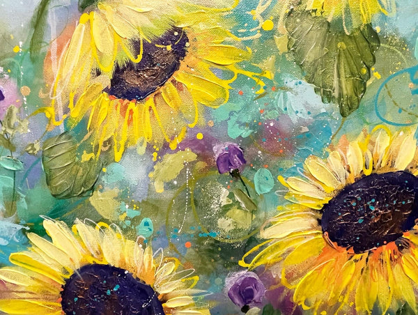 Bursting Sunflowers 36x48