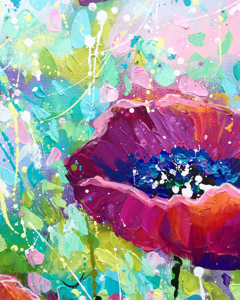 Playful Poppies V 24” X 30”