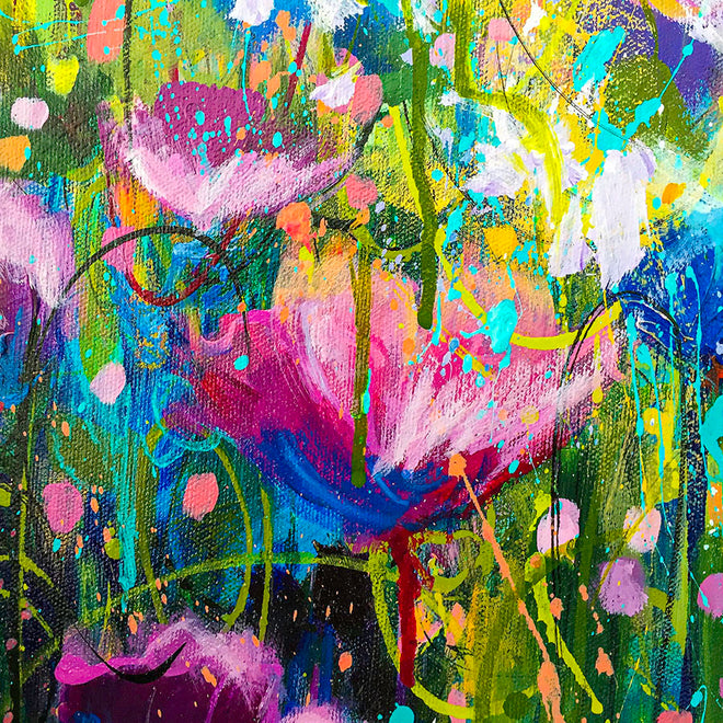 Original Paintings: Florals, Landscapes and Galaxies