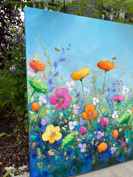 Bees and Wildflowers 30x40