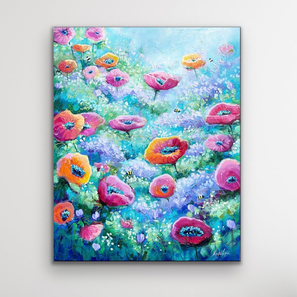 Poppies and Verbena 22X28