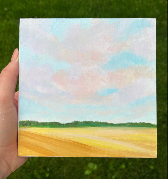 Pastel Skies I 6x6