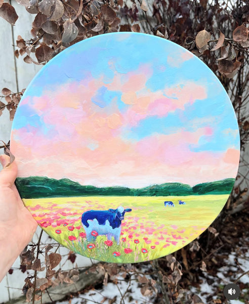 Monet-esque Cows by the Poppies