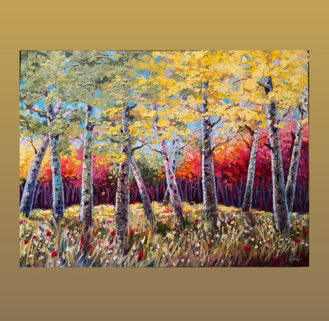 The Trees of the Forest Shout for Joy 36x48