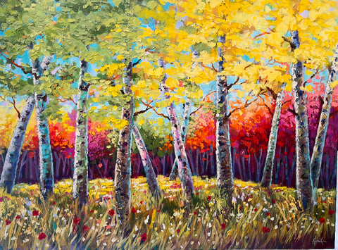 The Trees of the Forest Shout for Joy 36x48
