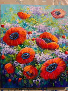 Poppies and Sweet Peas