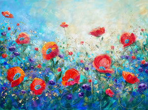 Golden Hour Poppies 36 x 48