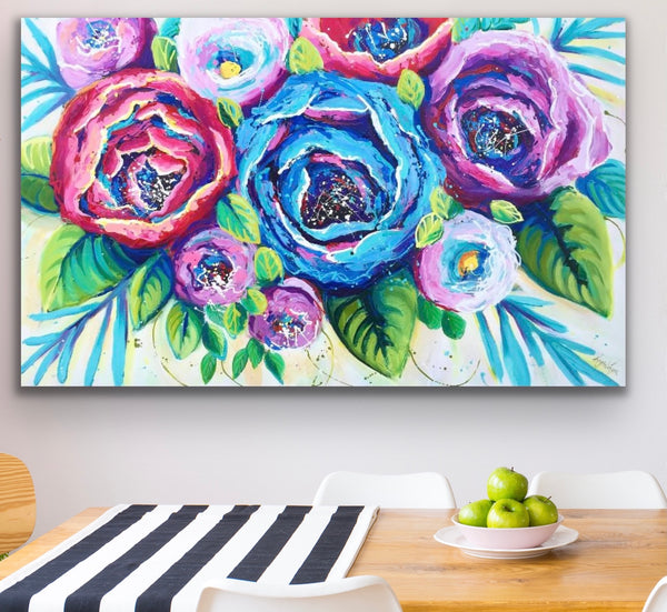 Playful Peonies 30”x48”